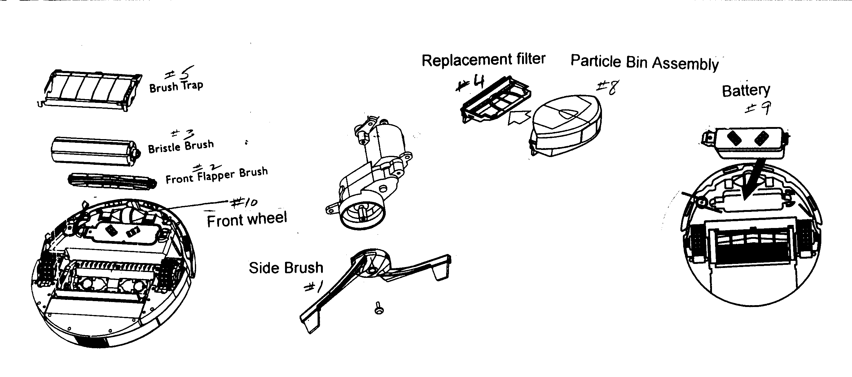 roomba parts diagram