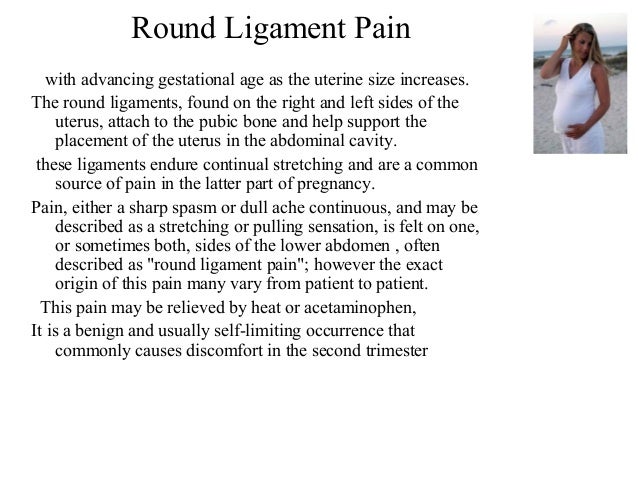 round ligament pain diagram