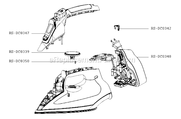 rowenta iron parts diagram