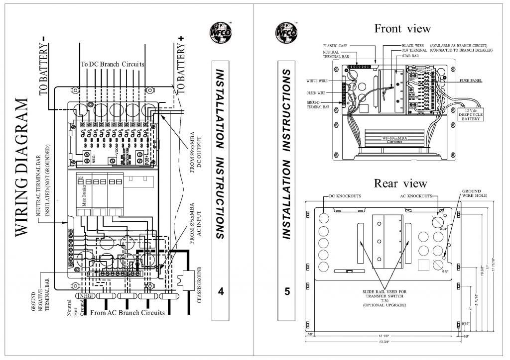 rv wiring diagram with wfco converter