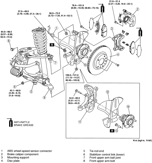 rx8 rear suspension diagram