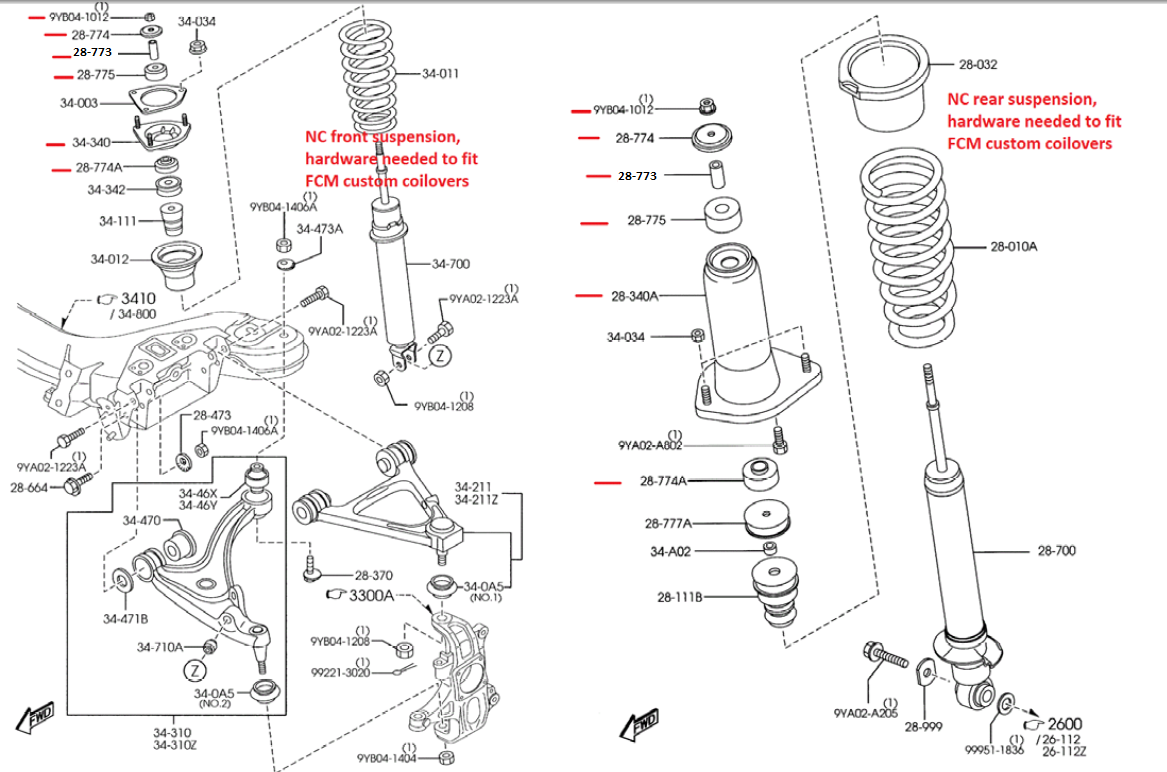 rx8 rear suspension diagram