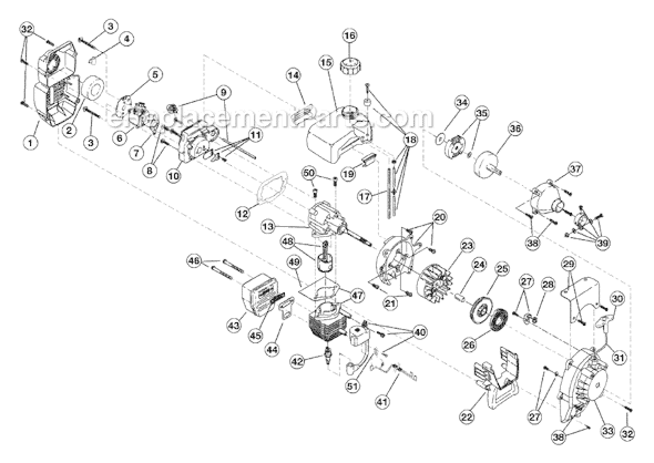 ryobi tiller fuel line diagram