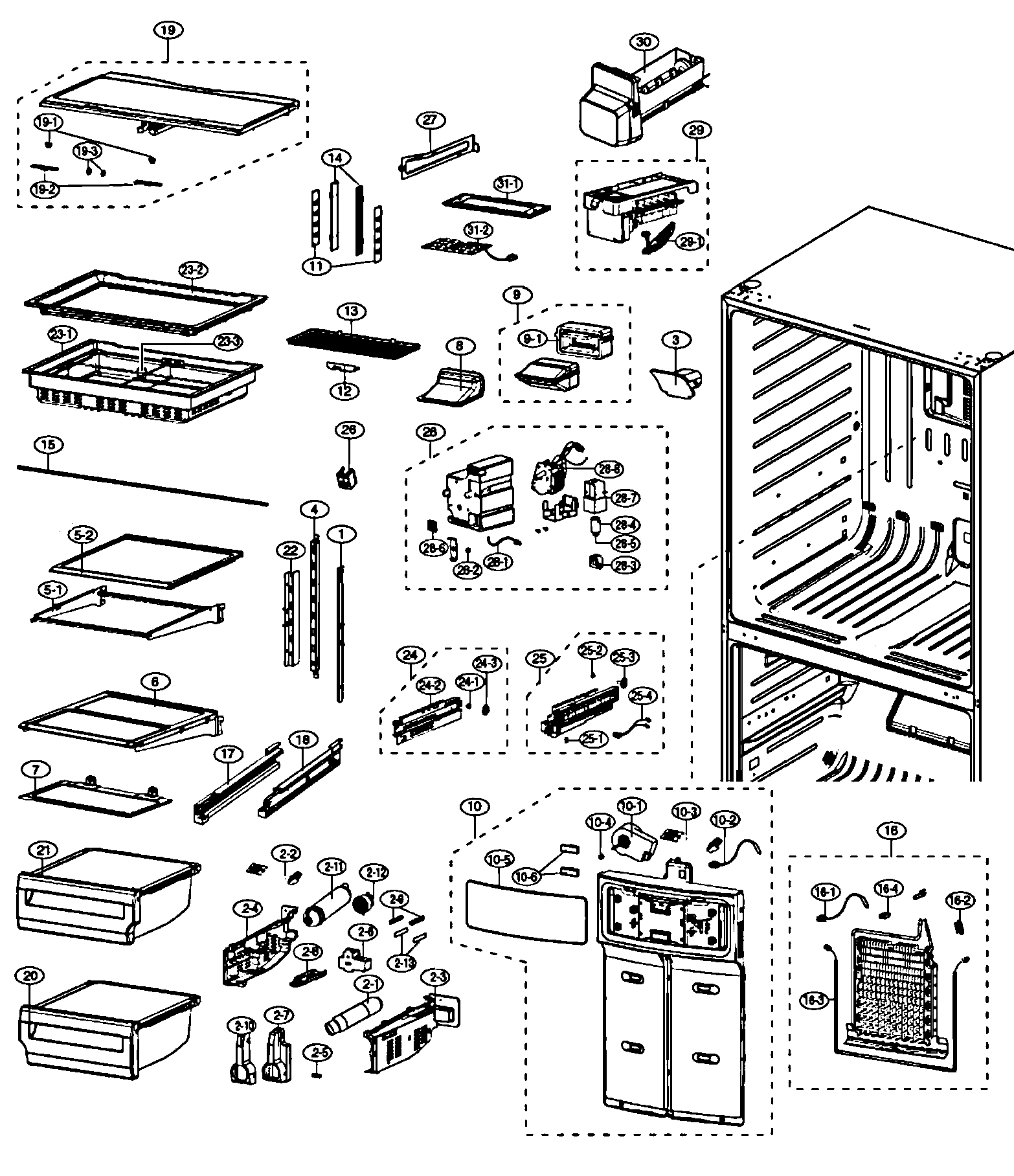 samsung rf323tedbsr parts diagram