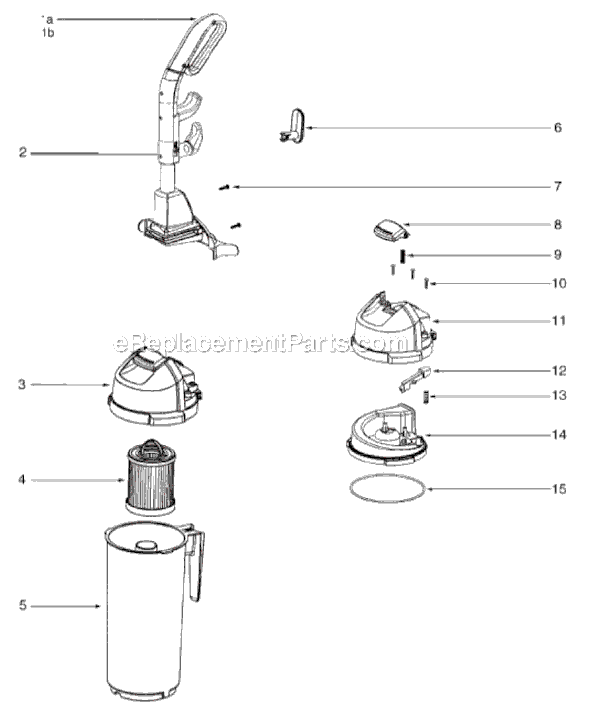 sanitaire vacuum parts diagram