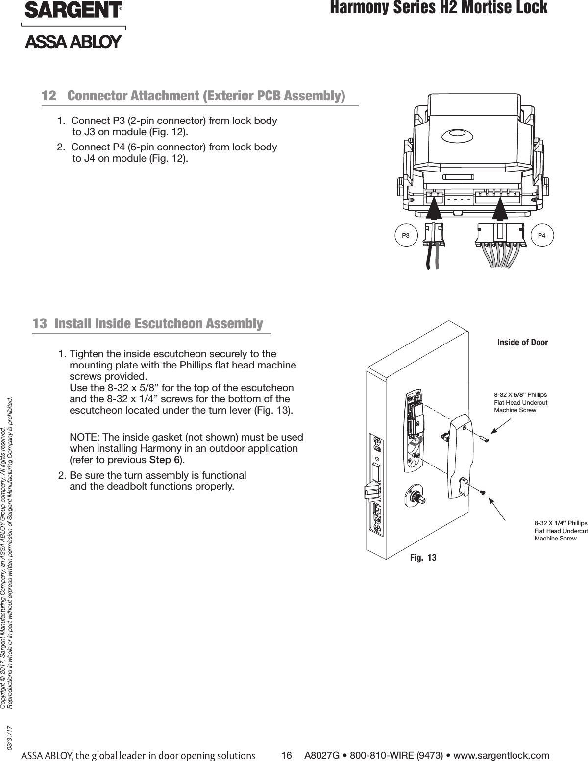 sargent harmony h1 wiring diagram