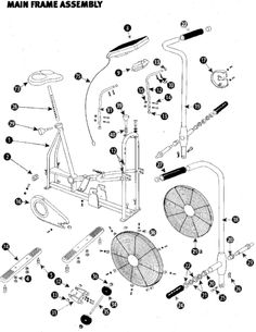 schwinn airdyne parts diagram