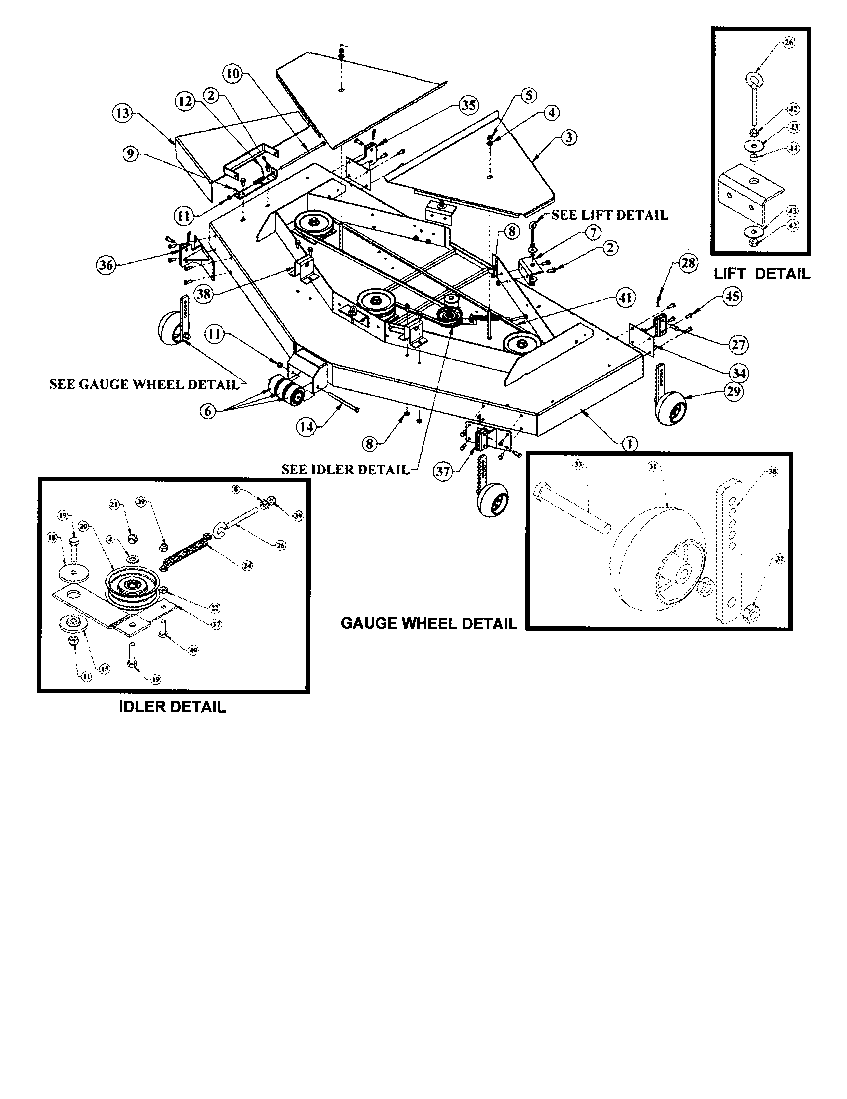 Scotts S1642 Parts List Diagram