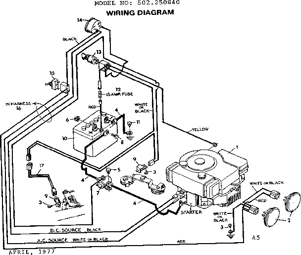 sears lawn tractor model 917.28856 wiring diagram