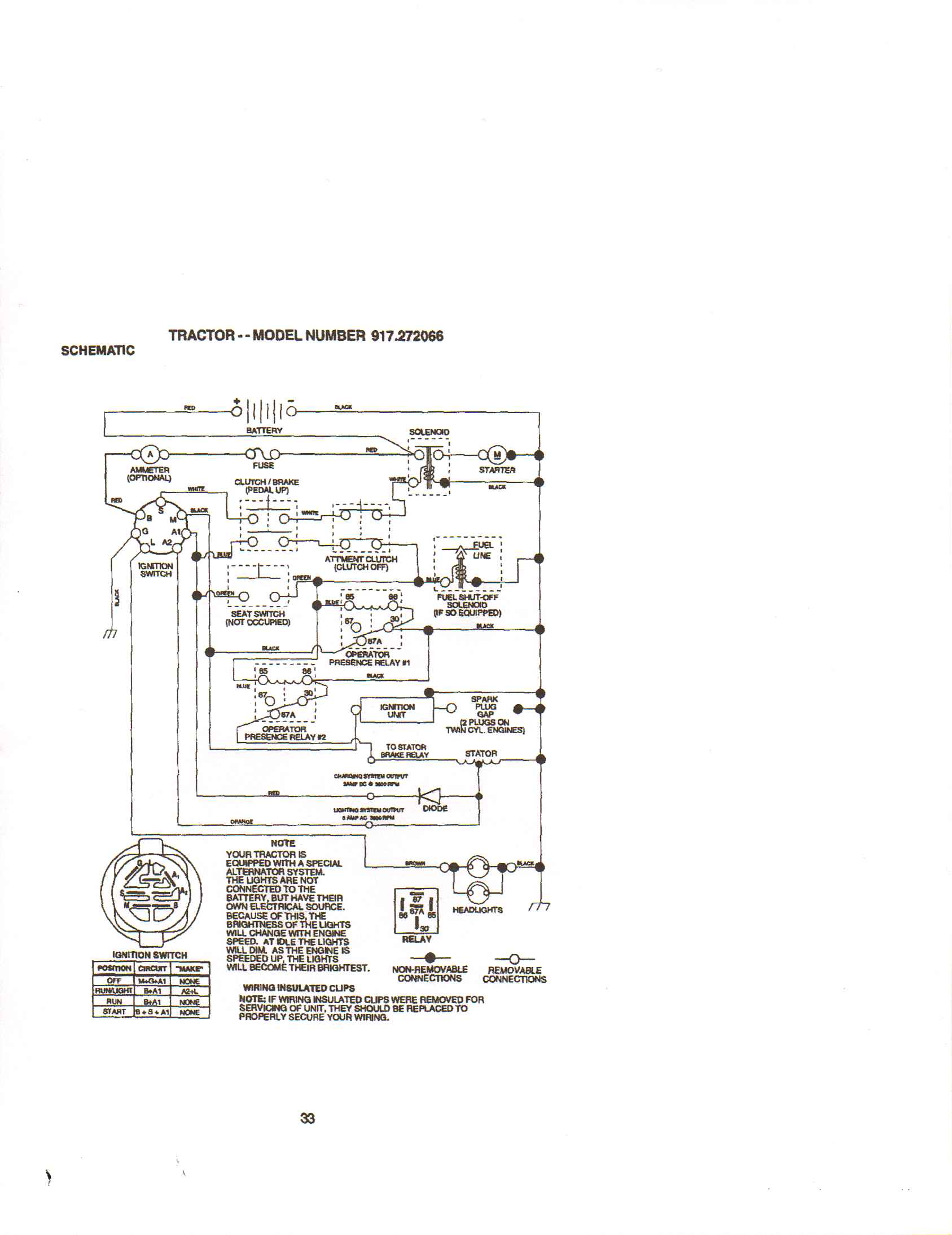 sears tractor 6600 wiring diagram