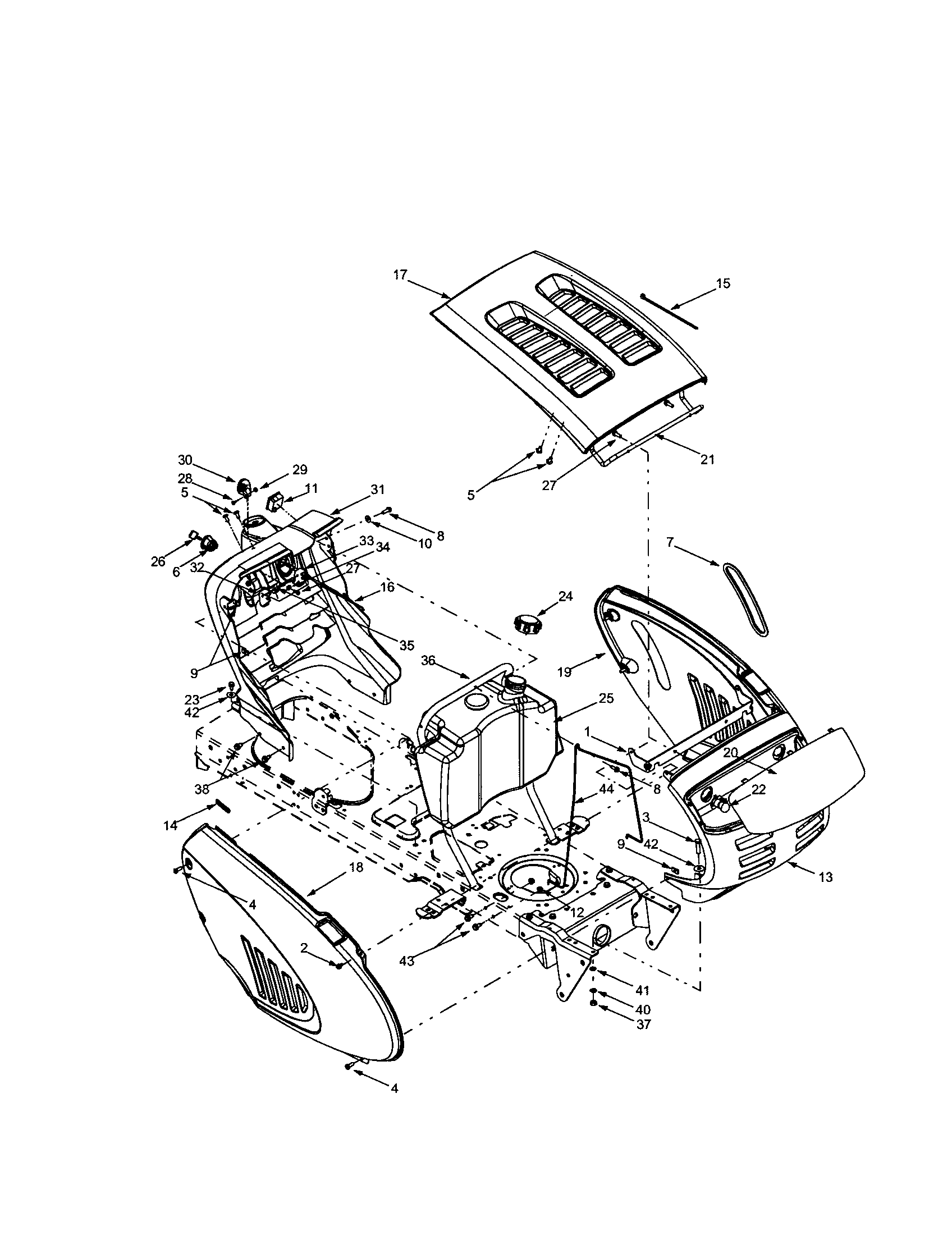 sears troy bilt model ltx 1842 wiring diagram