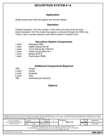 securitron far 24 wiring diagram