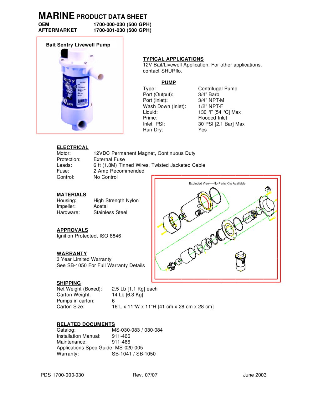 shurflo parts diagram