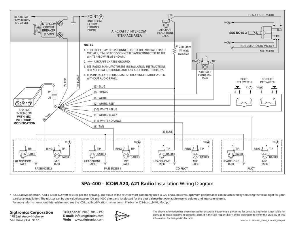 Sigtronics Headset Wiring Diagram