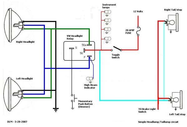 simple wiring diagram vw dune buggy