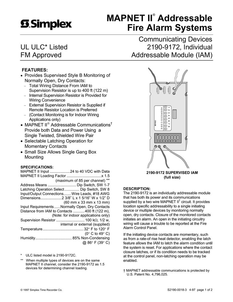 simplex 2190 9163 wiring diagram