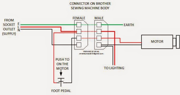 singer sewing machine foot pedal wiring diagram