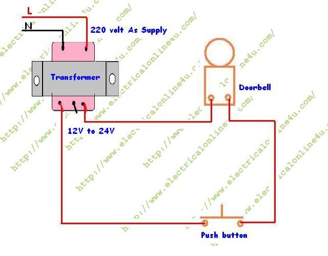 single button doorbell wiring diagram