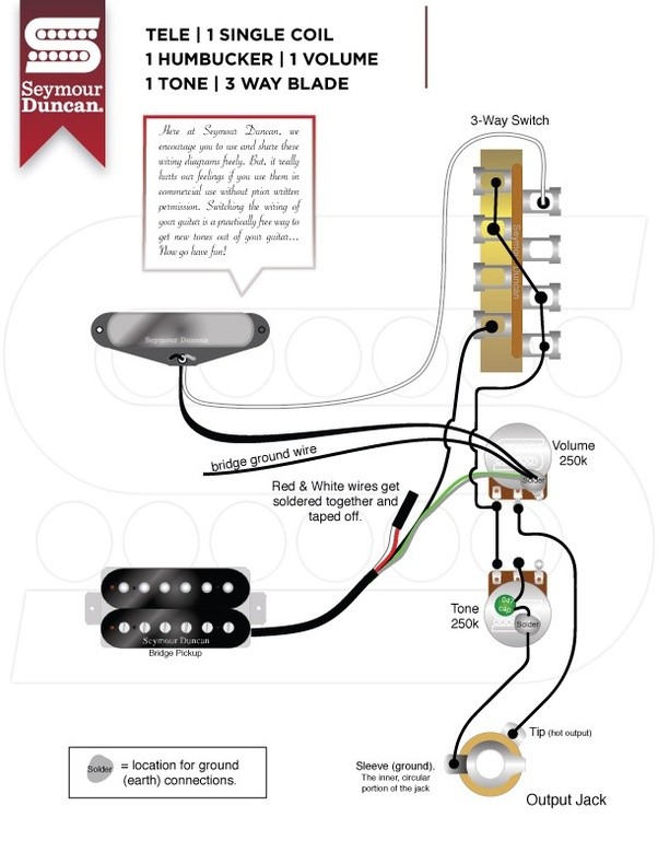 single conductor humbucker wiring