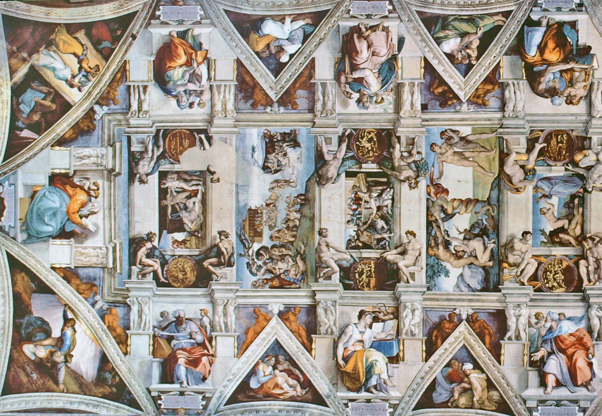 sistine chapel ceiling diagram