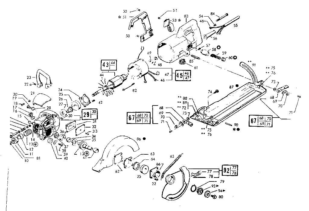 skil saw parts diagram