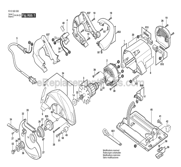 skil saw parts diagram