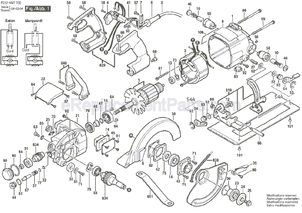 skil saw parts diagram