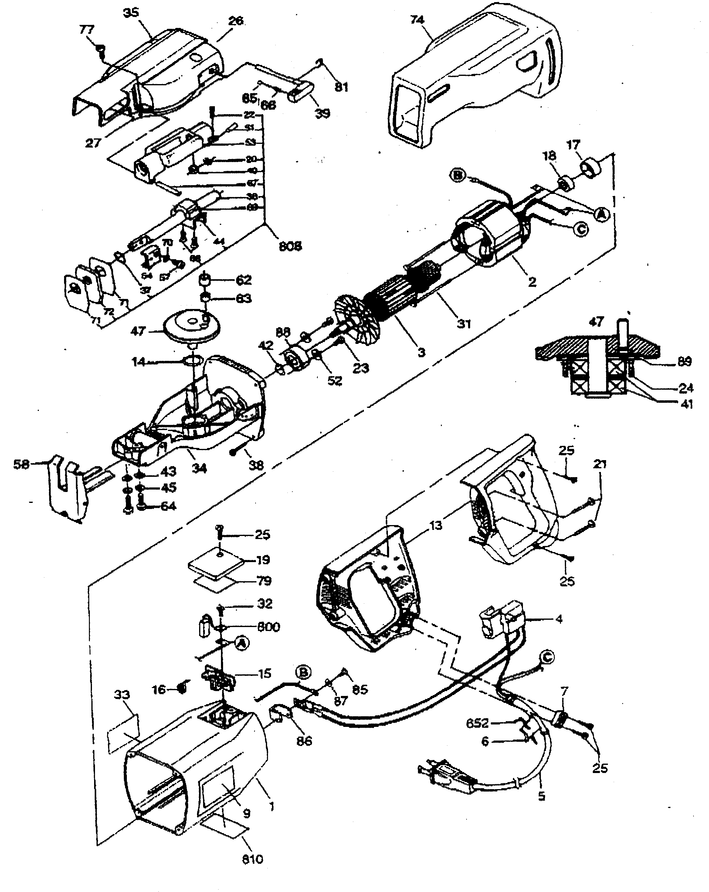 skil saw parts diagram