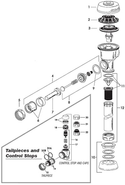 sloan flushometer parts diagram