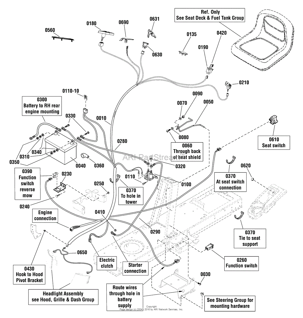snapper lt200 belt diagram