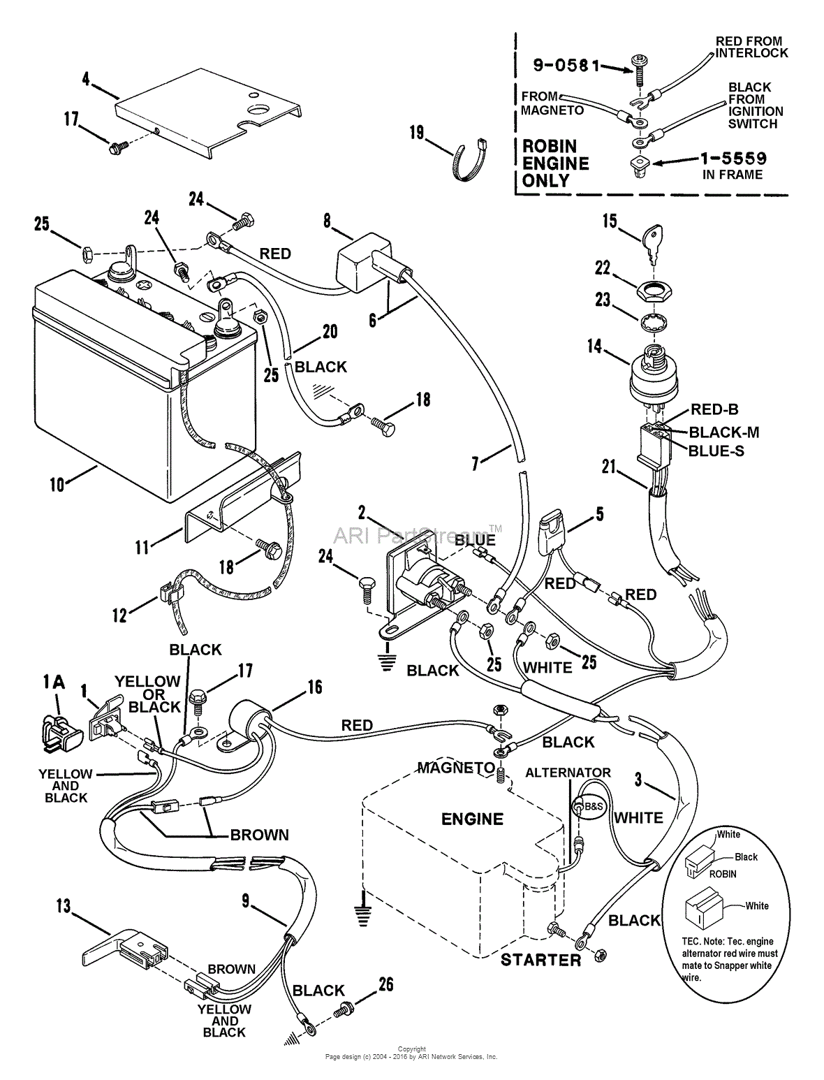 snapper riding lawn mower wiring diagram