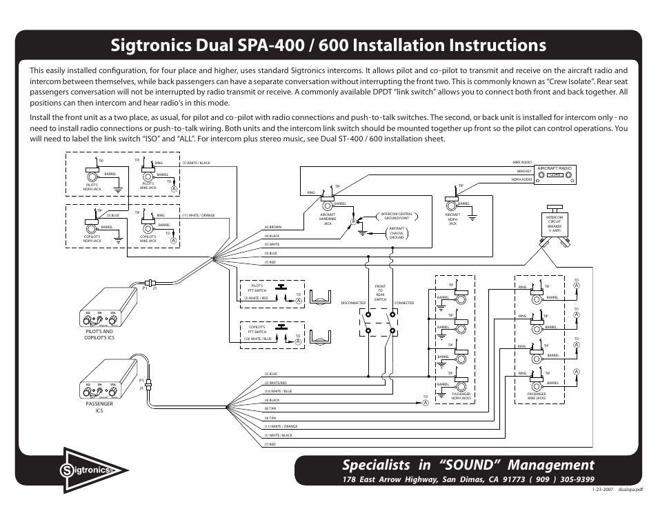 softcomm intercom wiring diagram