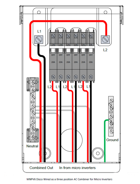 solar combiner box wiring diagram