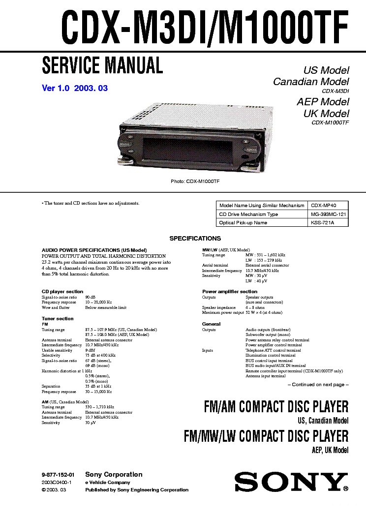 sony cdx 4250 wiring diagram