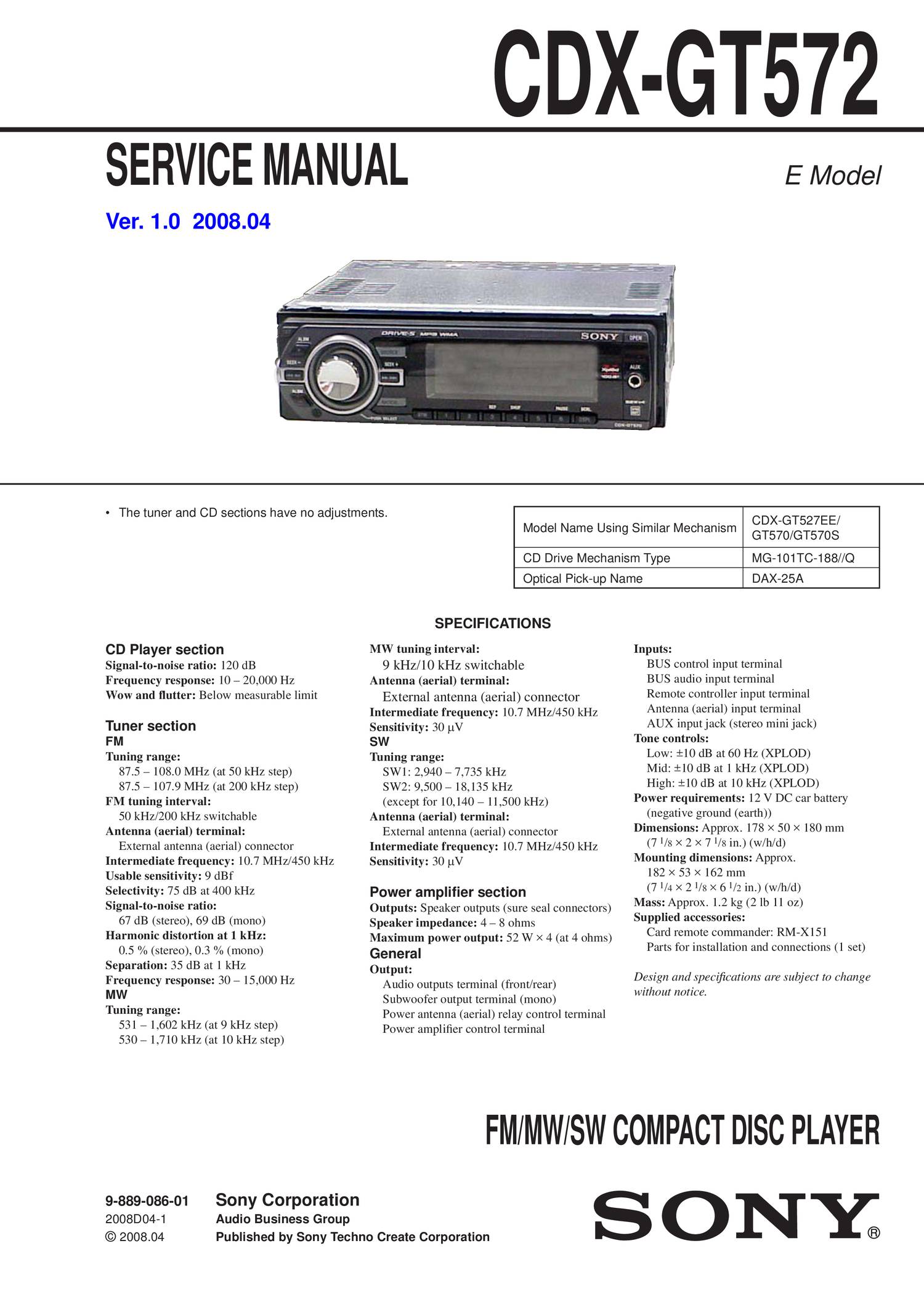 sony cdx-f5500 wiring diagram