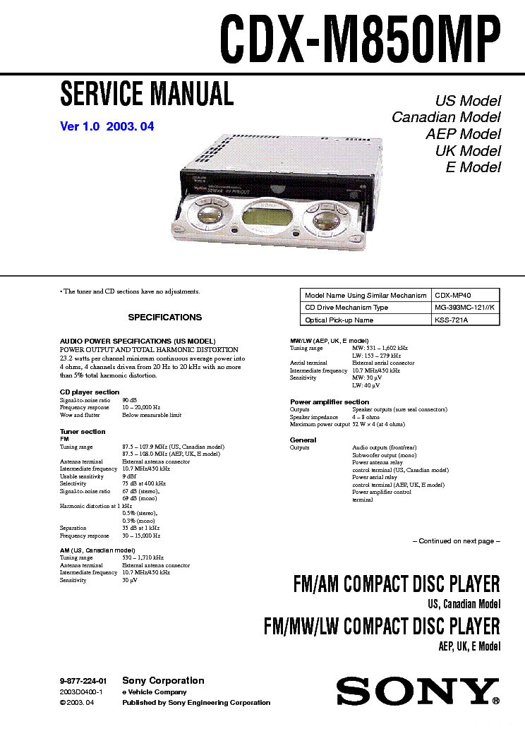 sony cdx gt09 wiring diagram