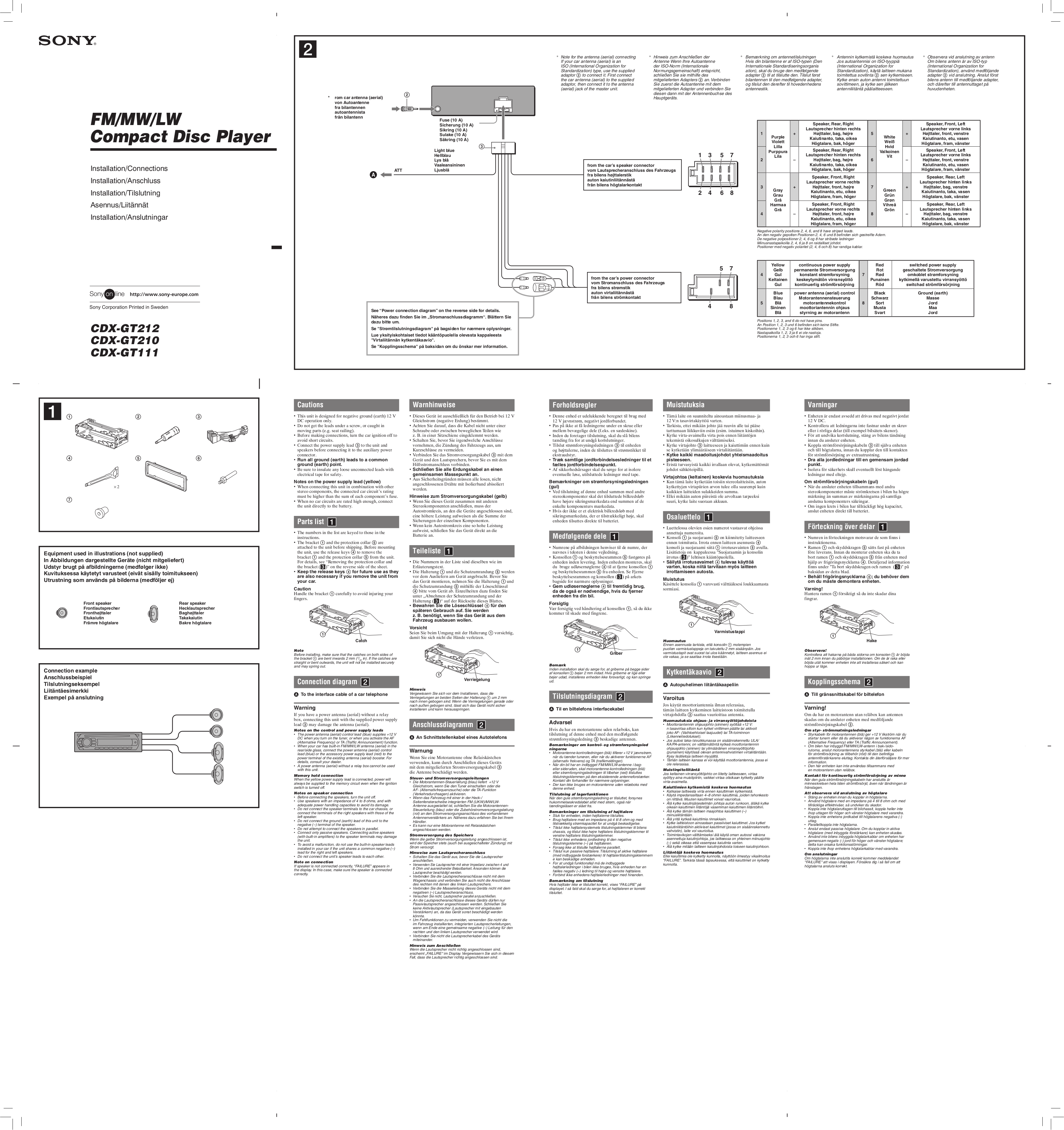 sony cdx gt210 wiring diagram