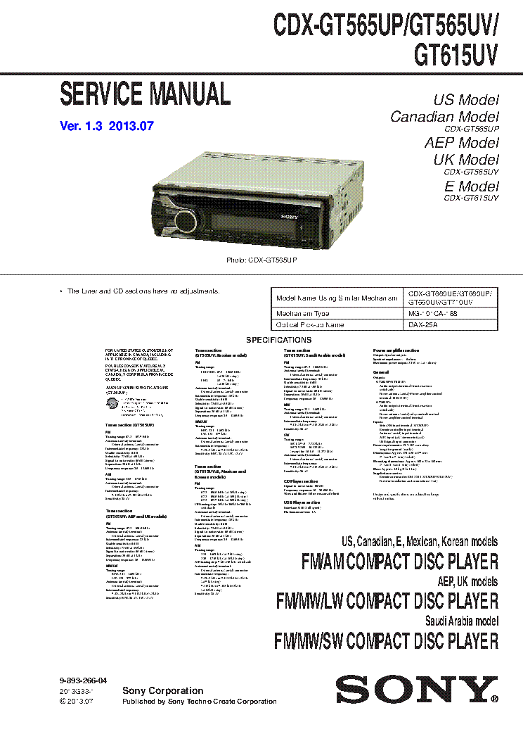 sony cdx gt270mp wiring diagram