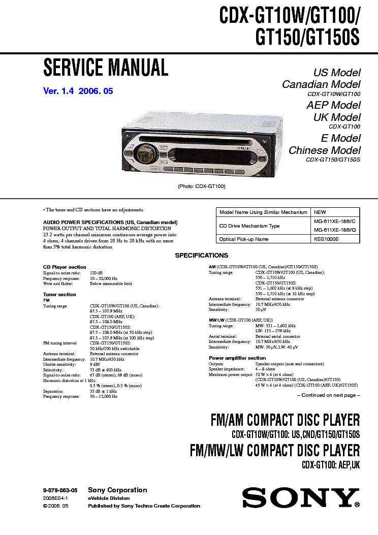 sony cdx gt500 wiring diagram