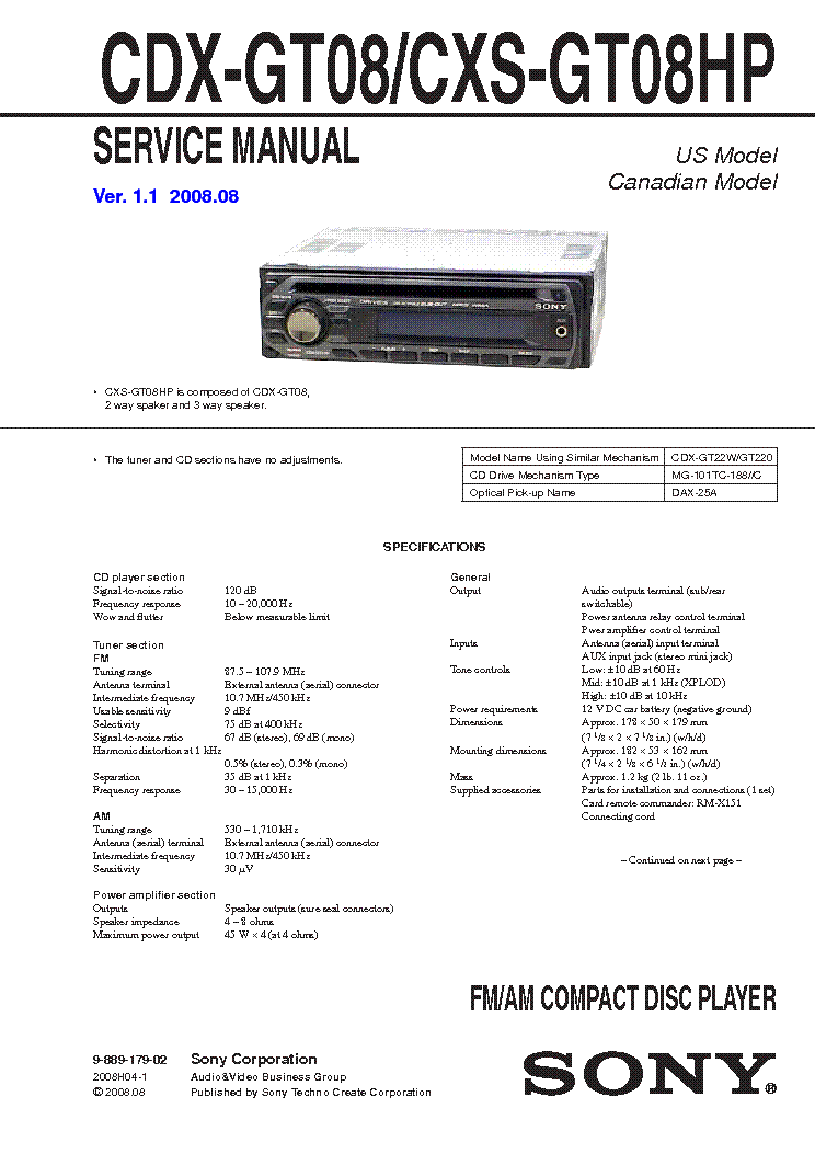 sony cdx-l400x wiring diagram