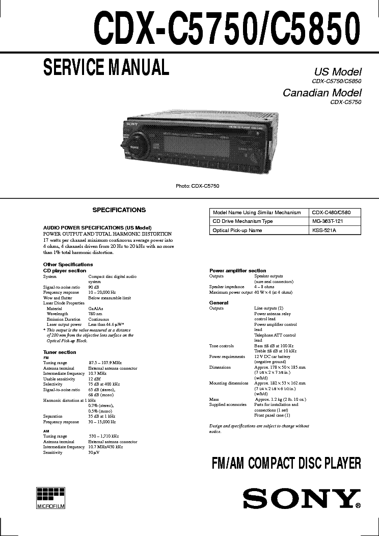 sony mex-6100 wiring diagram