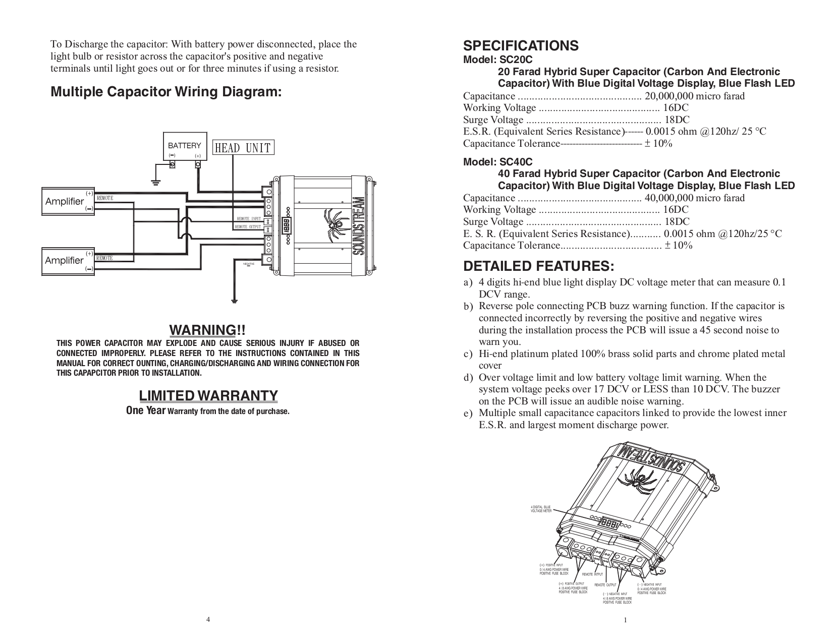 soundstream capacitor wiring diagram