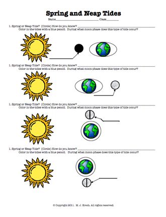 spring and neap tides diagram