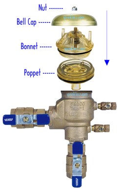 sprinkler backflow preventer diagram