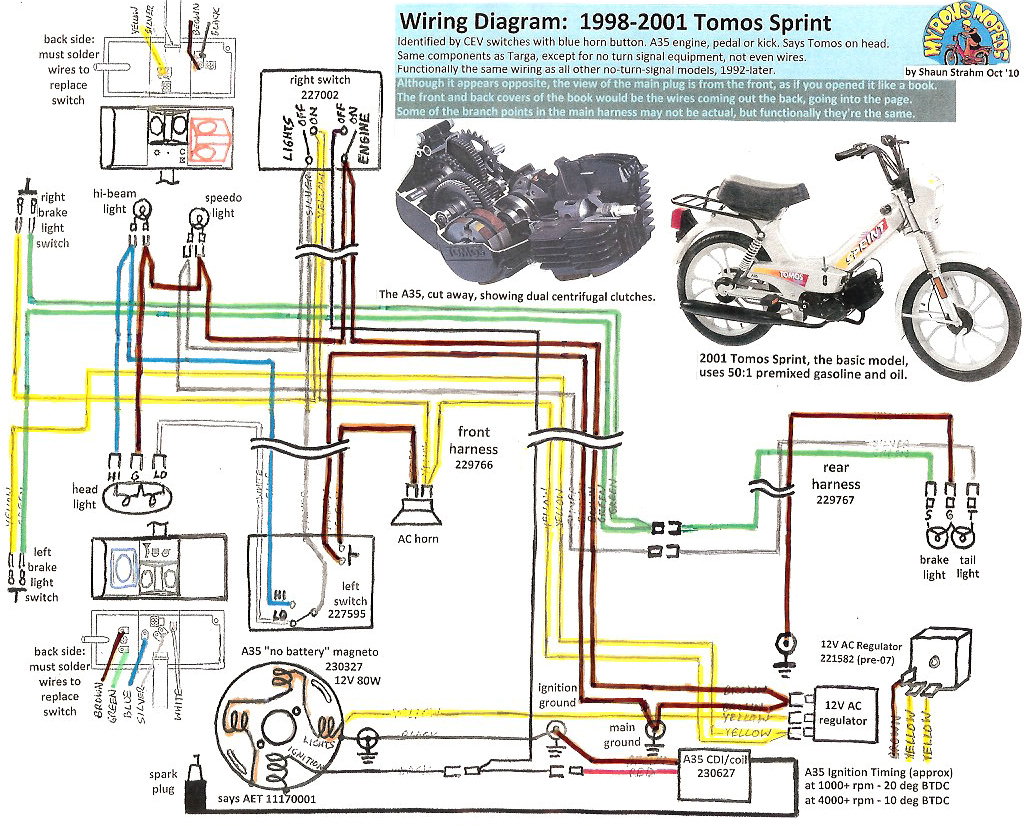 sprint moped wiring diagram