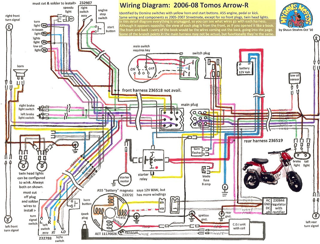 sprint moped wiring diagram