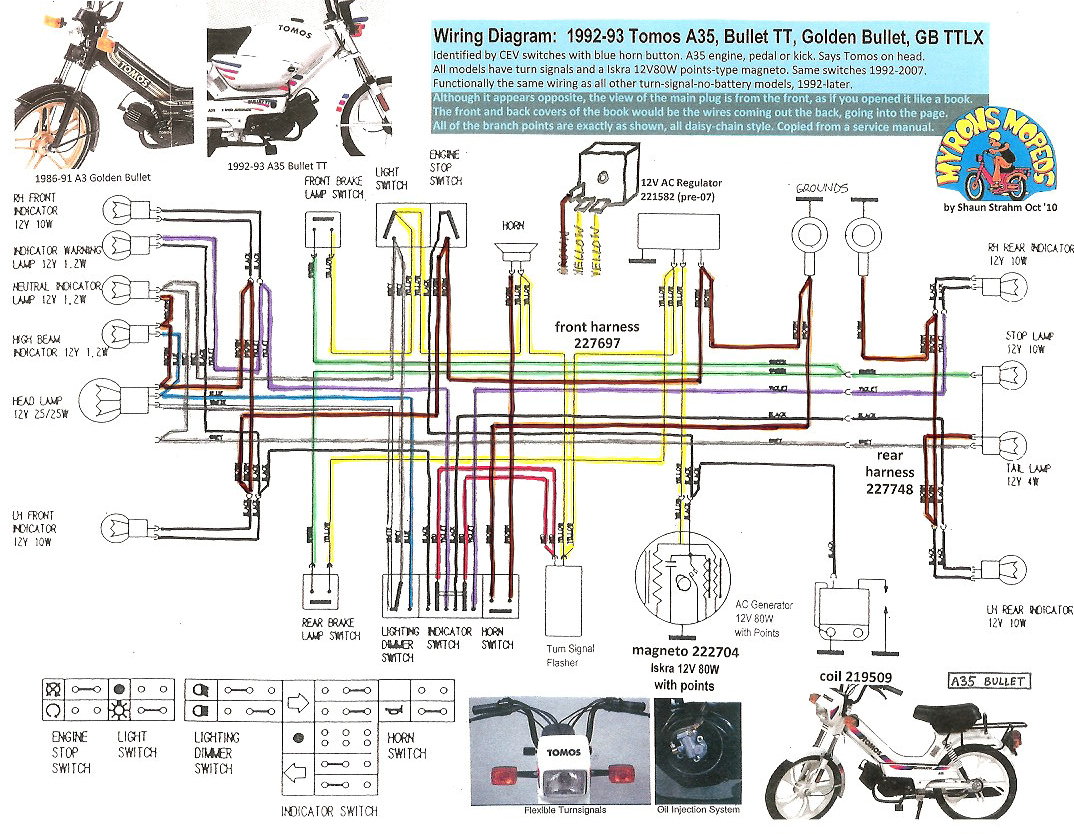 sprint moped wiring diagram