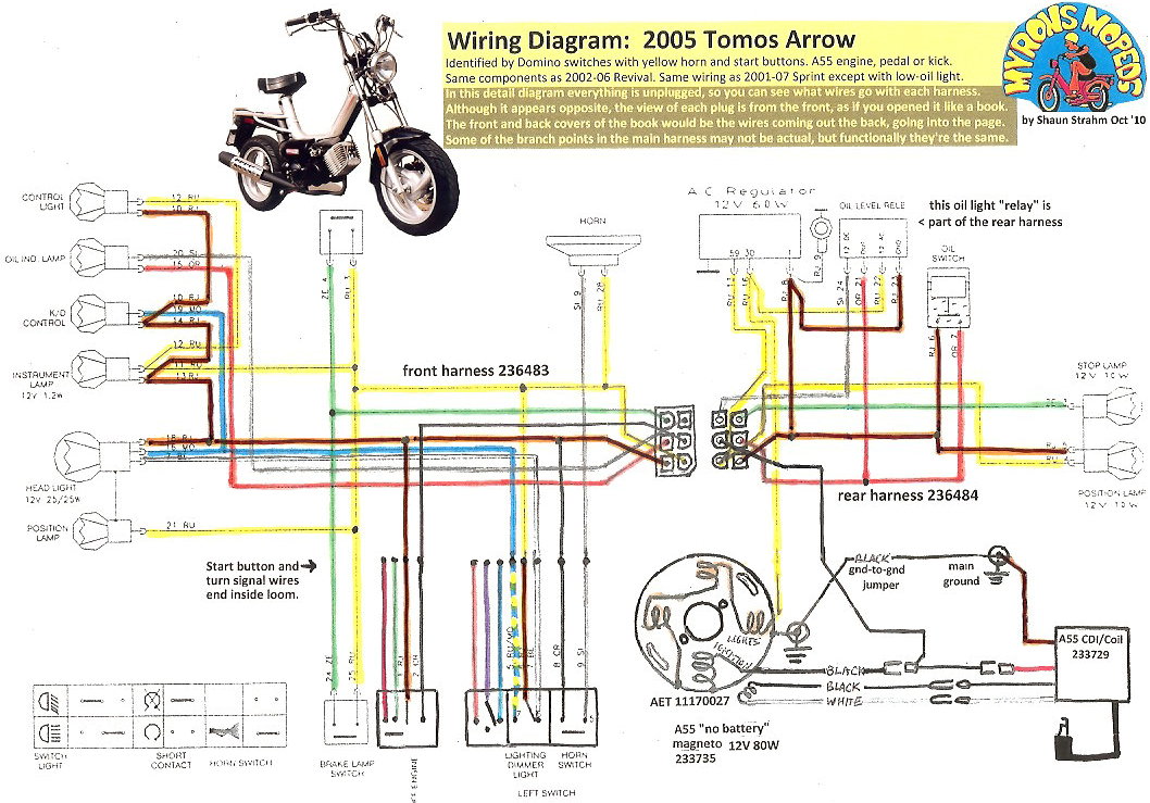 sprint moped wiring diagram