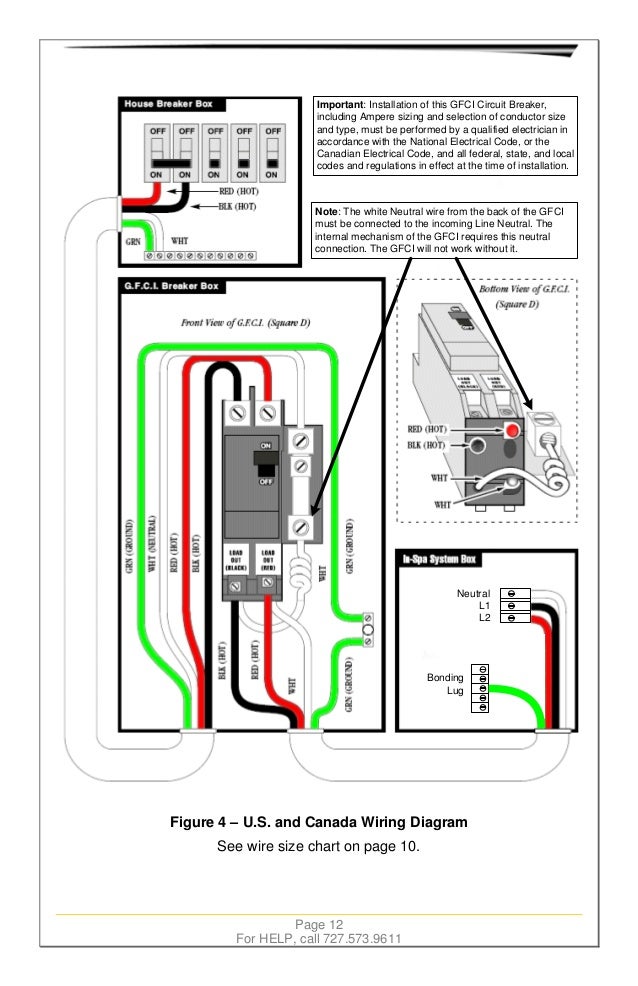 square d hot tub gfci breaker wiring diagram