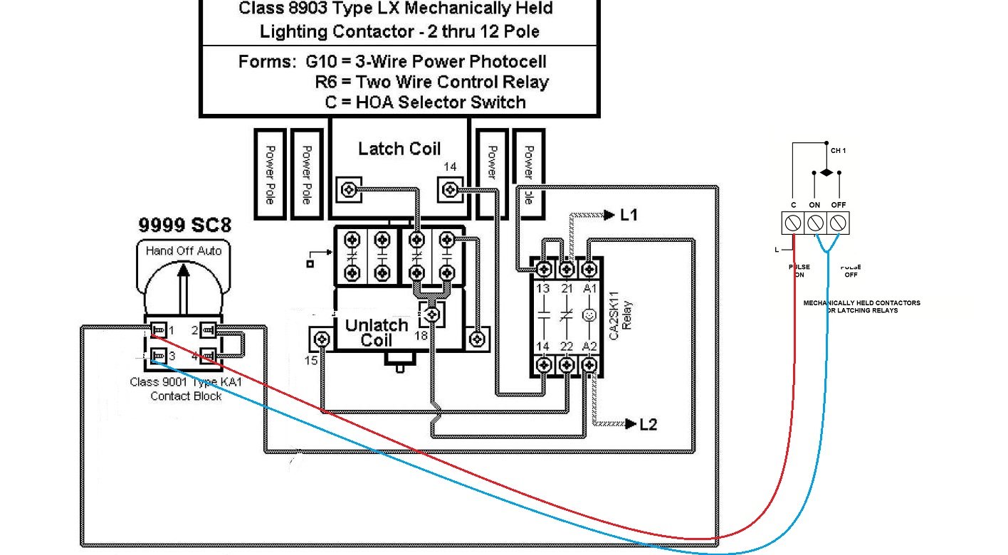 square d lighting contactor wiring diagram